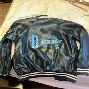 Duran Duran 1980s blue satin bomberjacket